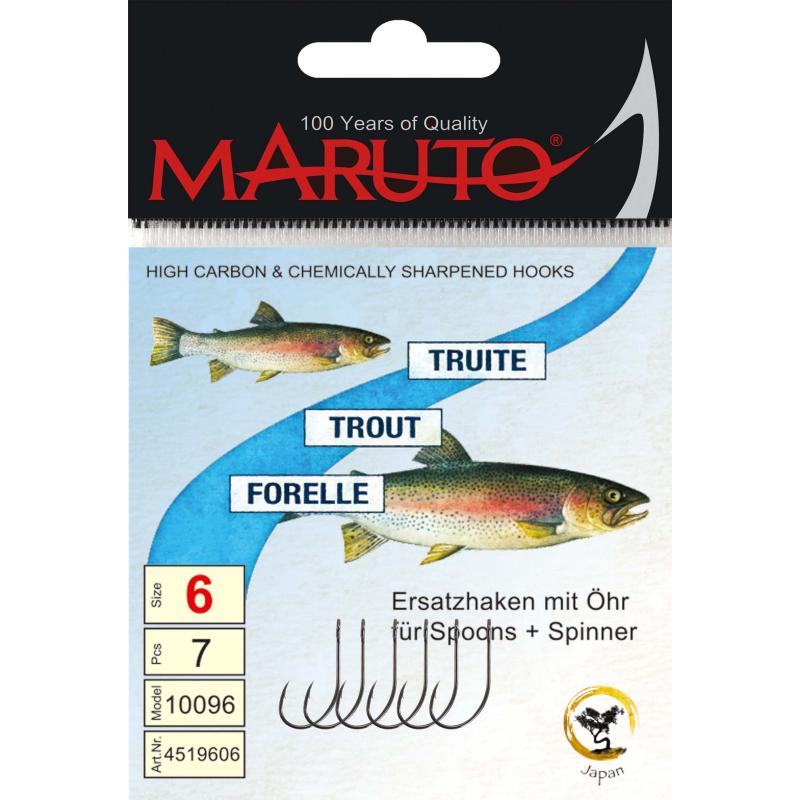 Maruto single hook size 4 for spoons and spinners SB7