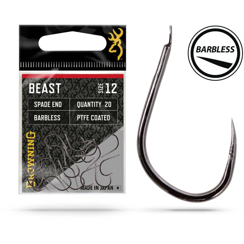 Browning Beast Hook #16 anthracite 20 pieces