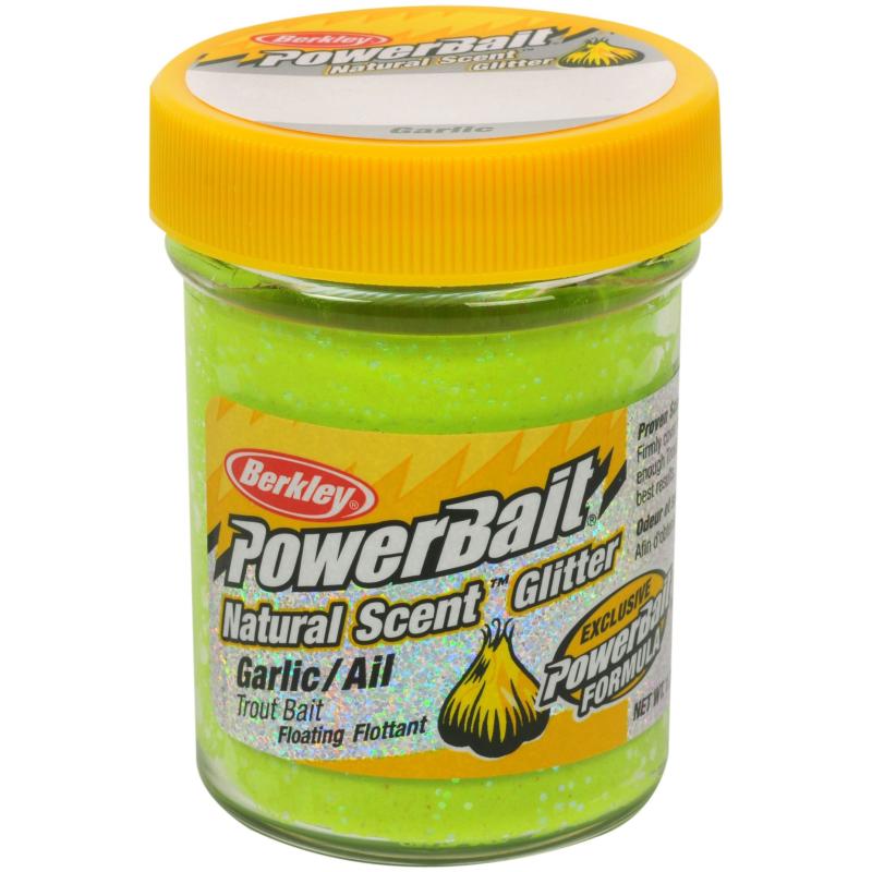 Berkley Natural Scent Trout Bait Glitter Chartreuse à l'ail