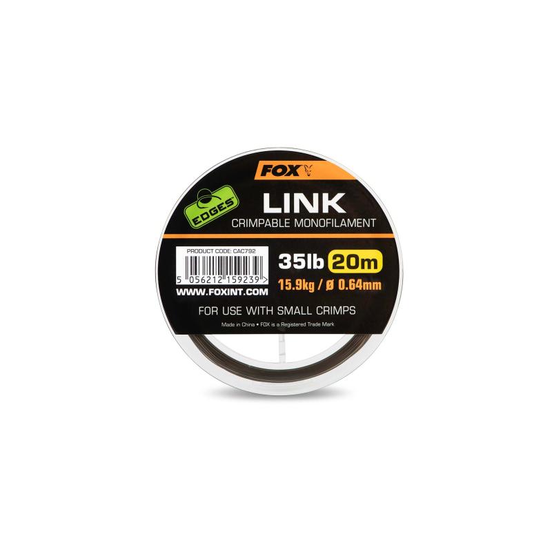 FOX Edges Link Trans Khaki Mono 0.64mm/35lb (20m)