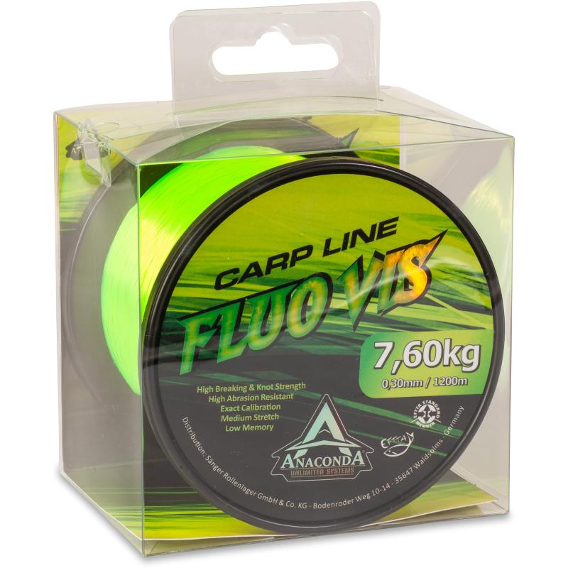 Anaconda Fluovis Green Carp Line 1.200m / 0,26mm