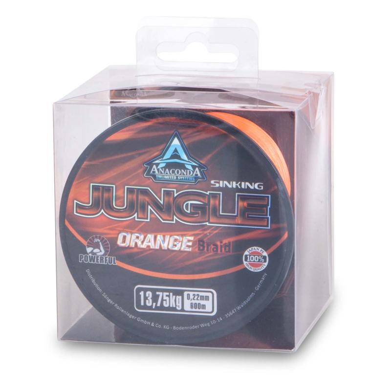 Anaconda Jungle Orange Sinking Braid 600M 0,22mm