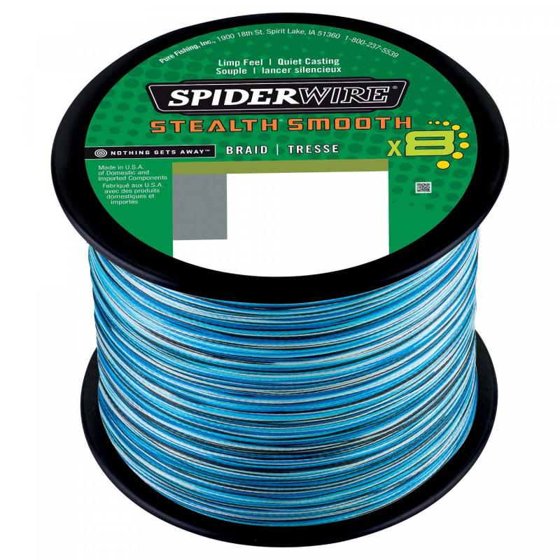 Spiderwire Stealth Smooth 8 Camo Braid 300m Line Red or Blue