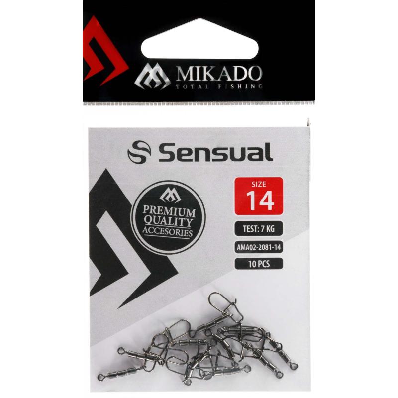 Mikado Rolling Swivel - Triple With Snap No. 14 .