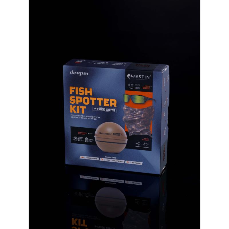 DIEPER Bundel FISH SPOTTER KIT LIMITED EDITION (Chirp+ 2, Westin W6 zonnebril, nekbeschermer)