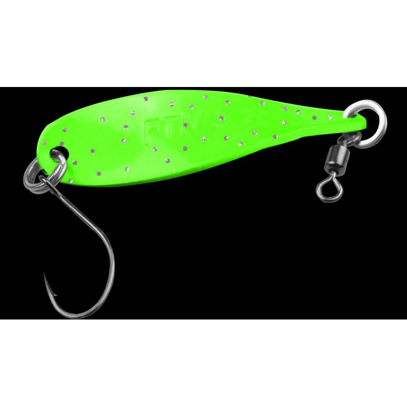 Fishing Tackle Max Spoon Wob 3,2gr. neon orange-neon green with glitter/neon green with glitter