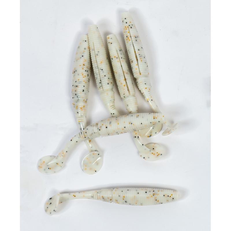 Lion Sports Onyx Lumi Tail poisson en caoutchouc 75 mm 3.5 g paillettes perlées