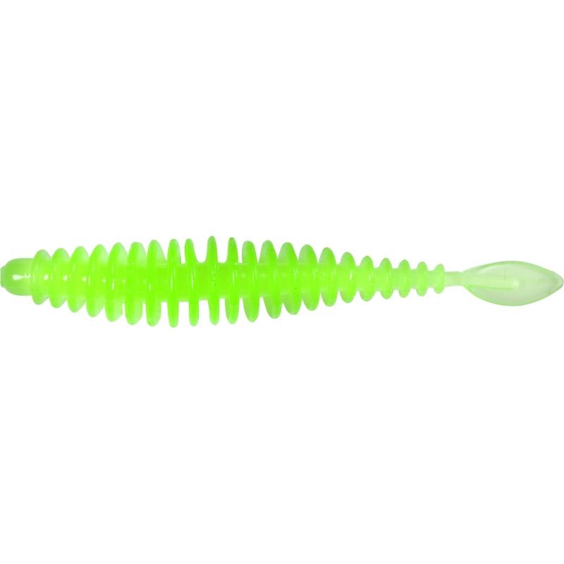 Magic Trout T-Worm 1g P-Tail neon groene kaas 6,5cm 6 stuks