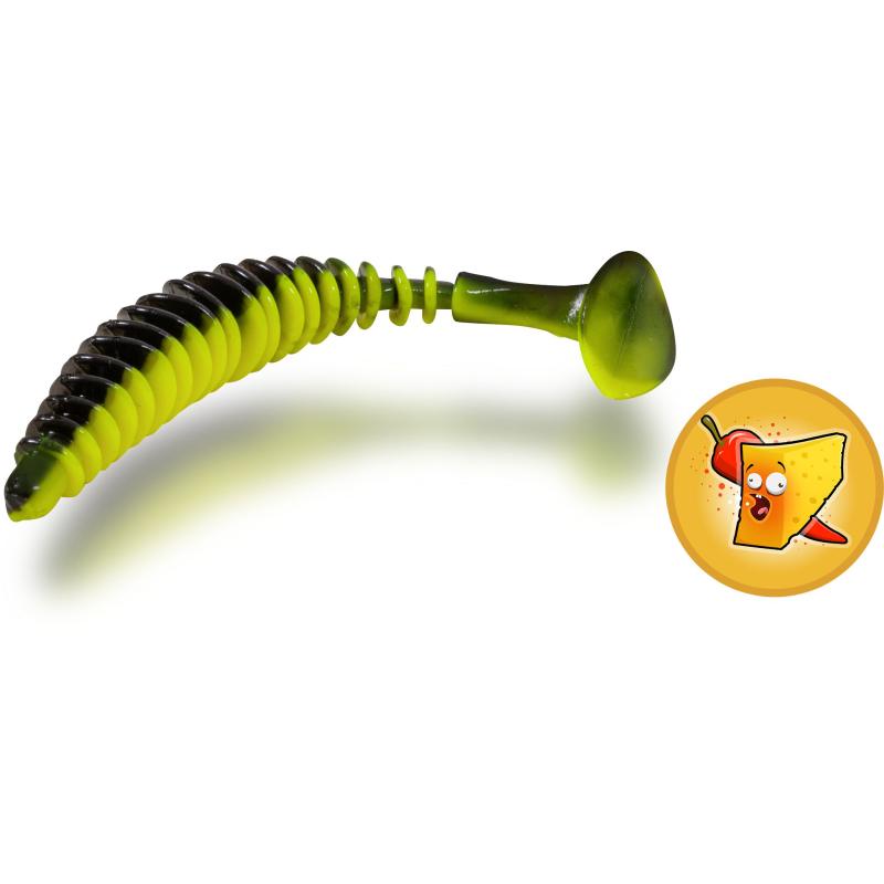 Magic Trout 1,5g 5,5cm T-Worm Paddler neon yellow / black cheese