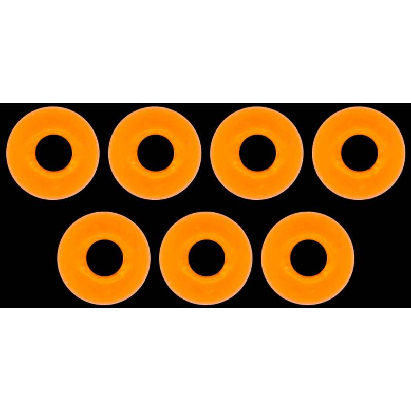 Omura tungsten bead Omura round hole Ø 4,6mm fluo orange