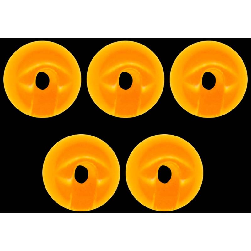 Omura tungsten bead Omura slotted Ø 3,8mm fluo orange