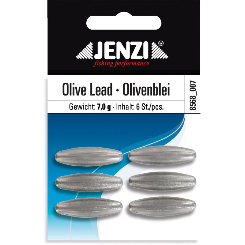 Packed olive lead number 6 pcs / SB 7,0 g