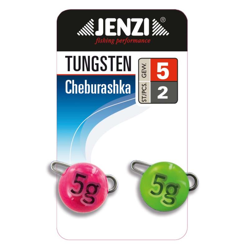 Jenzi Tungsten Chebu, Groen+Pink 2st, 5g