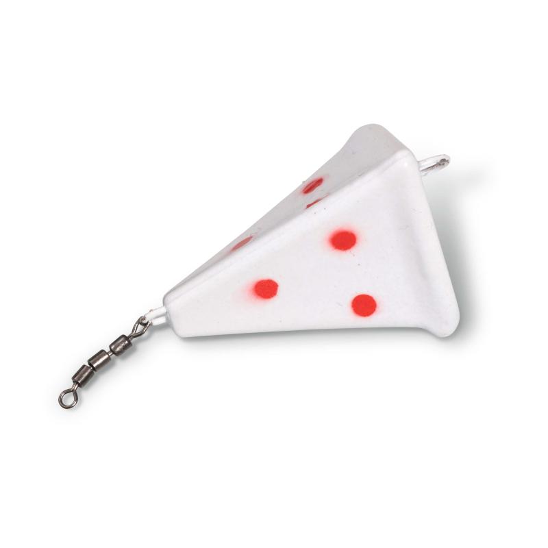 Zebco Flatty Scratcher Lead 80g fluo white with red dots