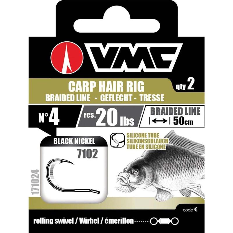 VMC Carp Boilie Hair Rig 50cm Tresse H1