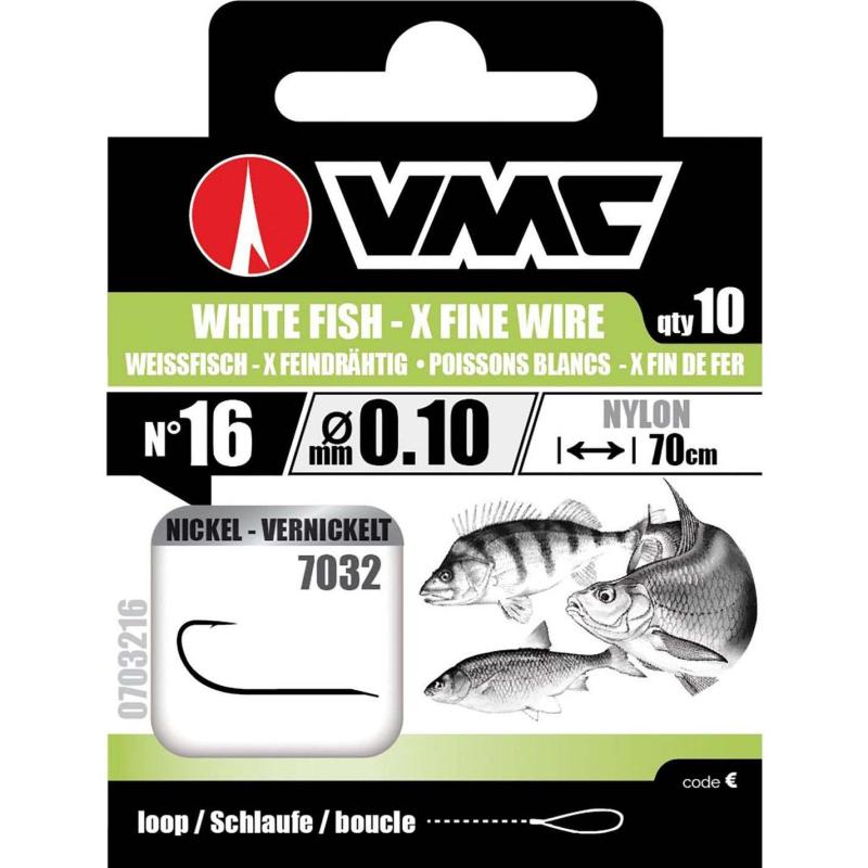 VMC Witte Vis Nikkel 70cm Nylon 0.14 H12