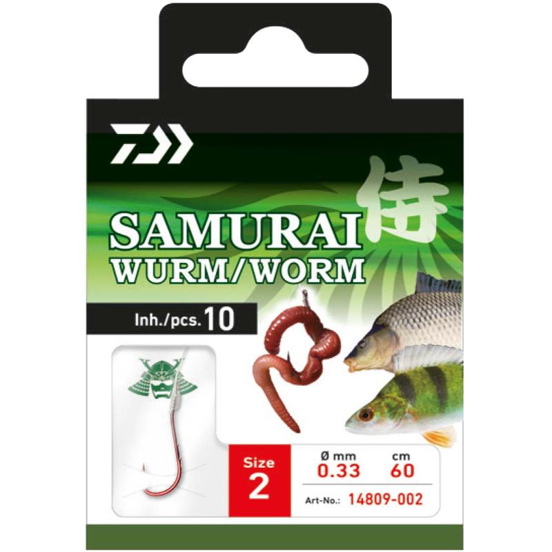 Daiwa Samurai worm hook taille 2