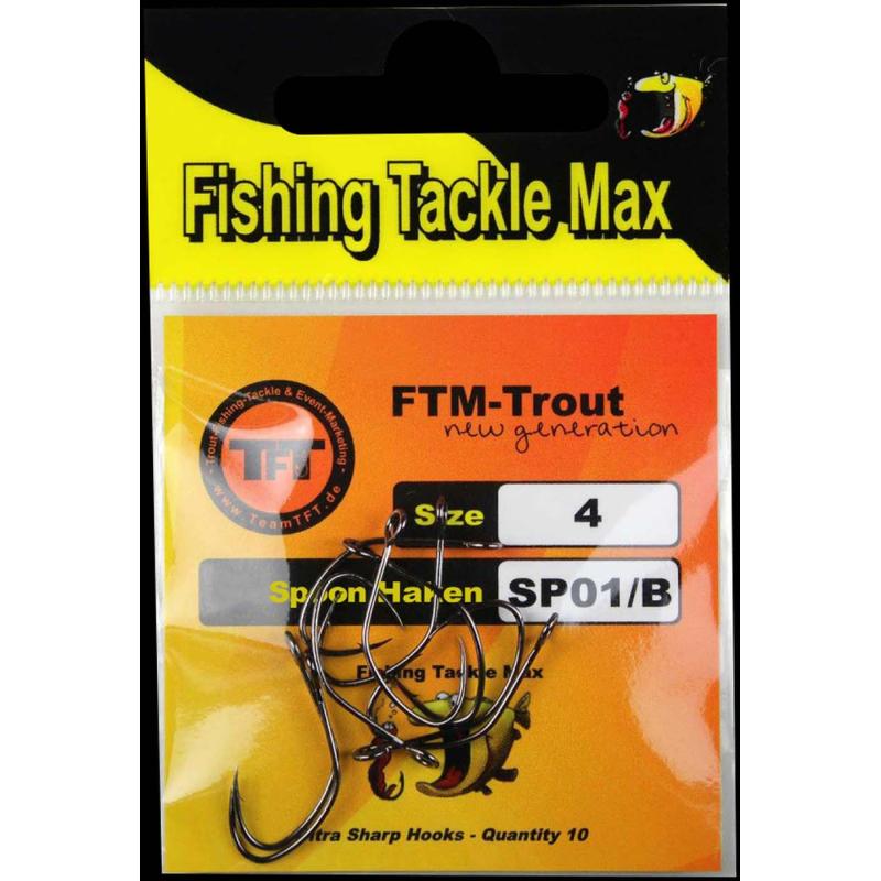 Fishing Tackle Max Loose Hook Spoon SP01/B Size 4 Pack of 10