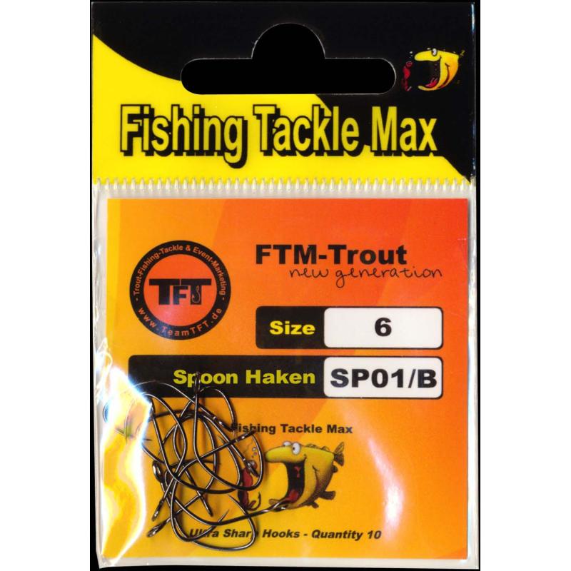 Fishing Tackle Max Loose Hook Spoon SP01/B Size 6 Pack of 10