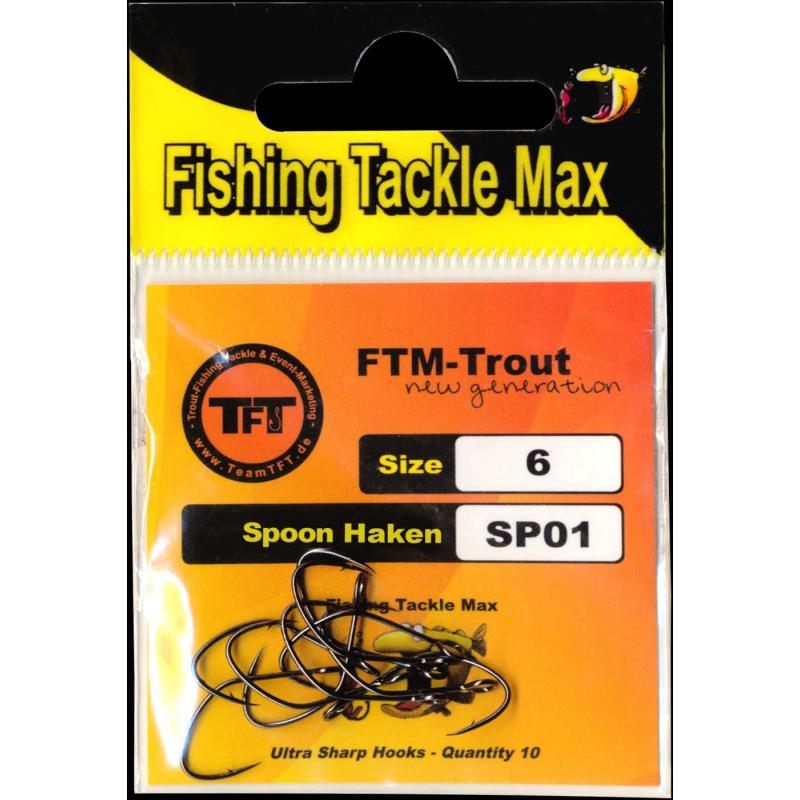 Fishing Tackle Max Hooks loose Spoon SP01 Size 6 Pack of 10