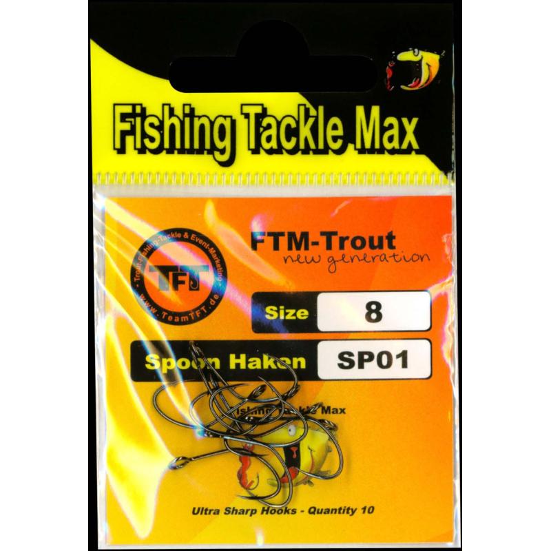 Fishing Tackle Max Hooks loose Spoon SP01 Size 8 Pack of 10
