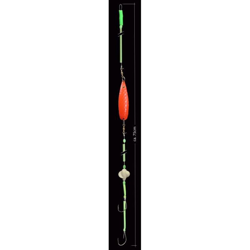 DEGA Nachläufer-/Seitenarm-Systemmit Metallblinker orange