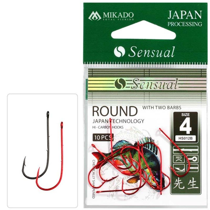 Mikado Haken Sensual Round Widerhaken Nr. 10 Red.