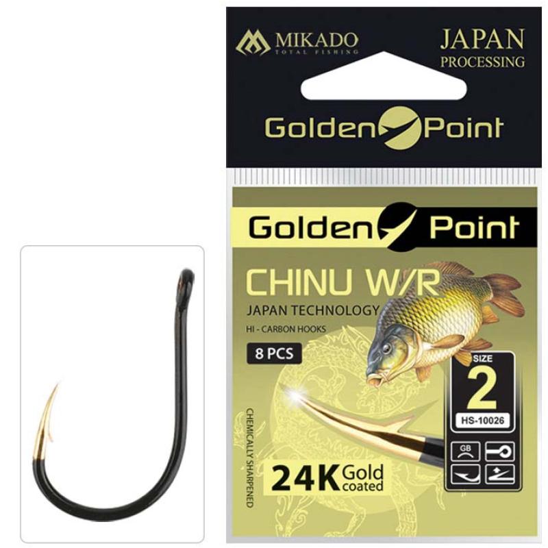 Mikado Haken Golden Point Chinu W/R Nr. 6 Gb .