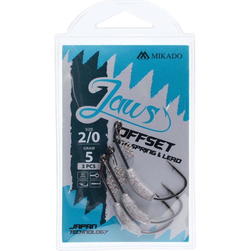 Mikado Hooks - Jaws Offset With Screw And Lead 3G No. 3/0 - 3 pcs.