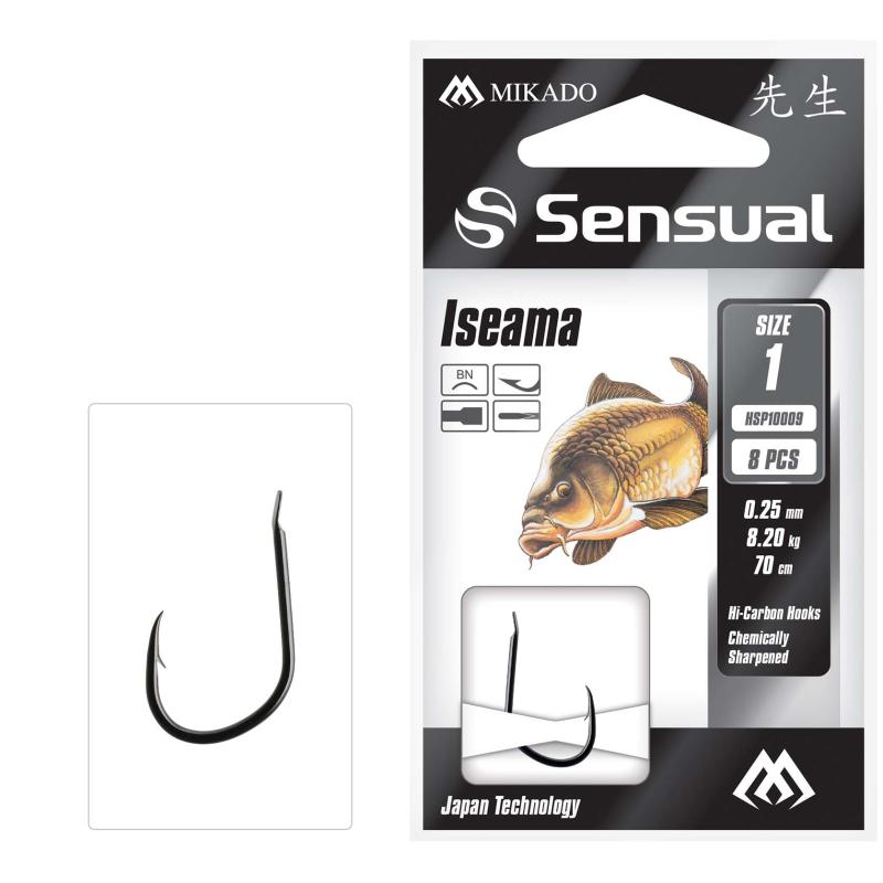 Mikado Tied Hooks - Sensual - Iseama No 8 Bn / 0.18mm/70cm 8pcs