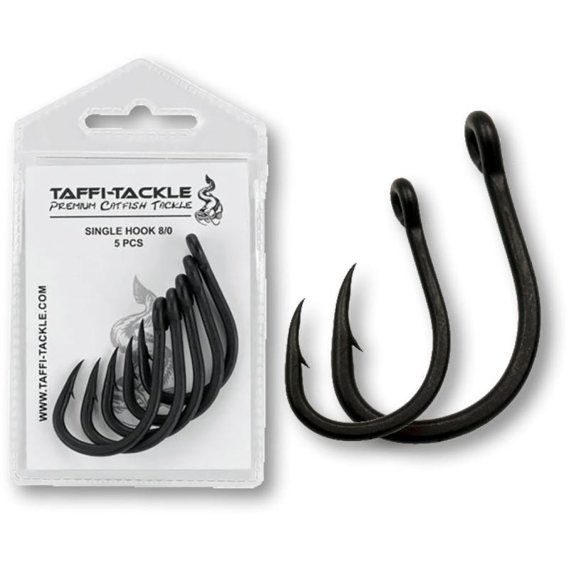 Taffi Tackle Single Hook 6/0 black