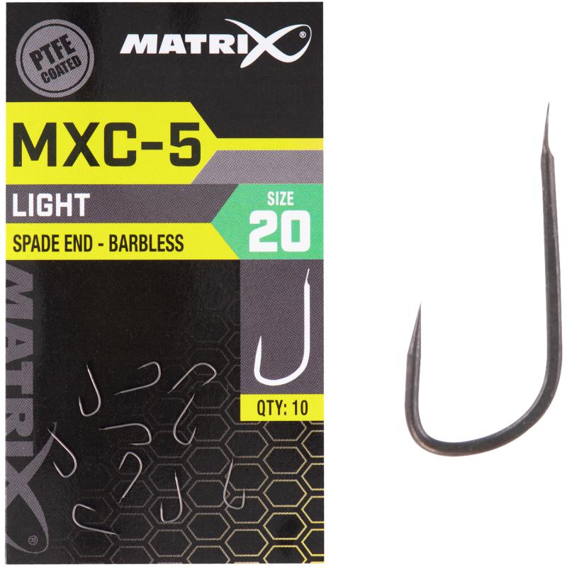 Matrix MXC-5 Taille 16 Extrémité de pelle sans ardillon PTFE 10 pièces