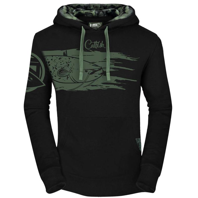 Hotspot Design Hoodie Catfish with camo detail - Size L
