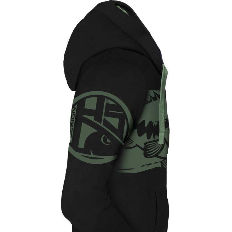 Sweat à capuche Hotspot Design Black Bass avec détail camouflage - Taille L