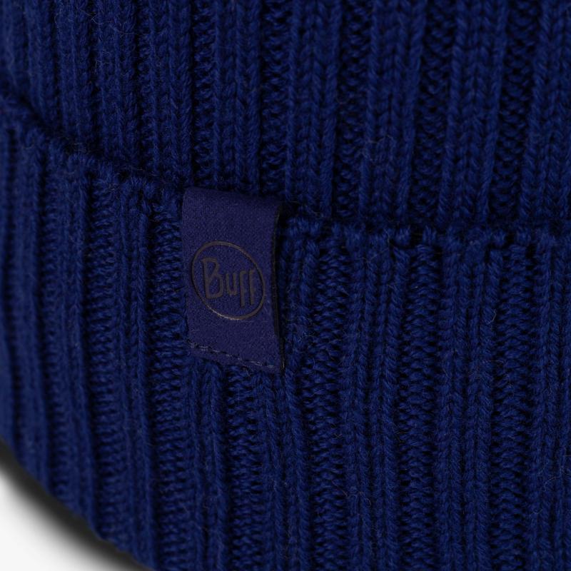 Buff Knitted Beanie Norval Cobalt