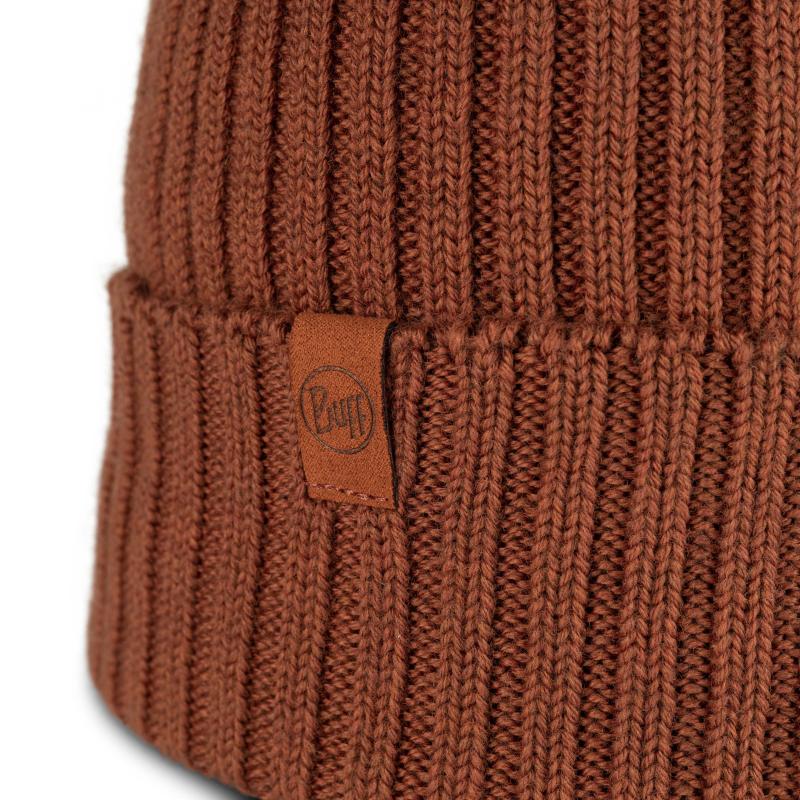 Buff Knitted Beanie Norval Cinnamon