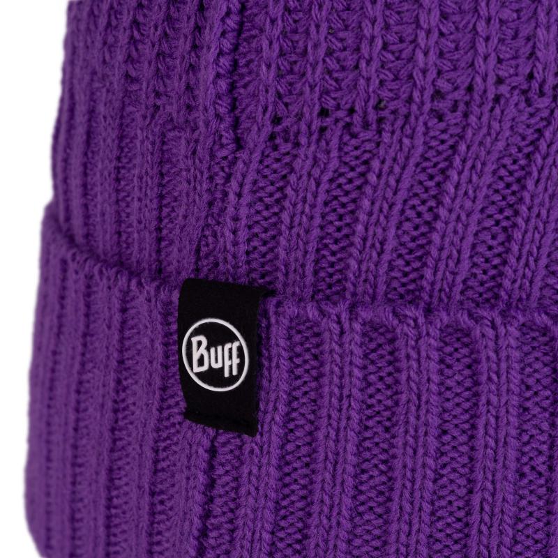 Buff Knitted & Fleece Beanie Renso Purple