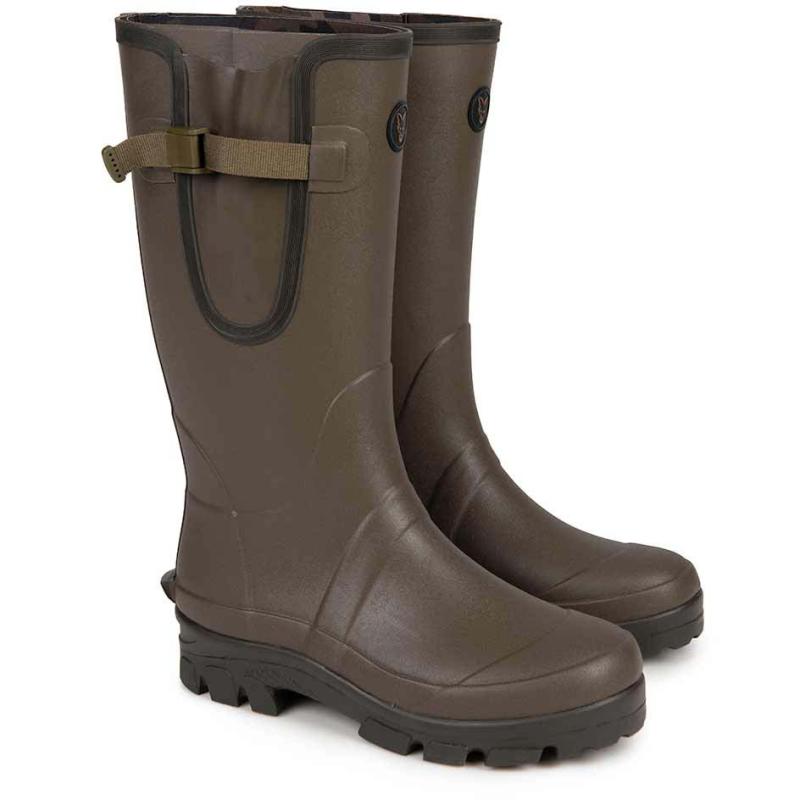 Neoprene lined Camo/Khaki Rubber Boot (Size 8)