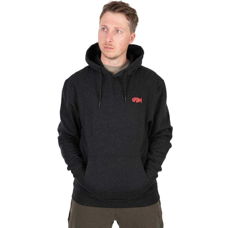Spomb zwart gemêleerde hoodie trui 3 XL