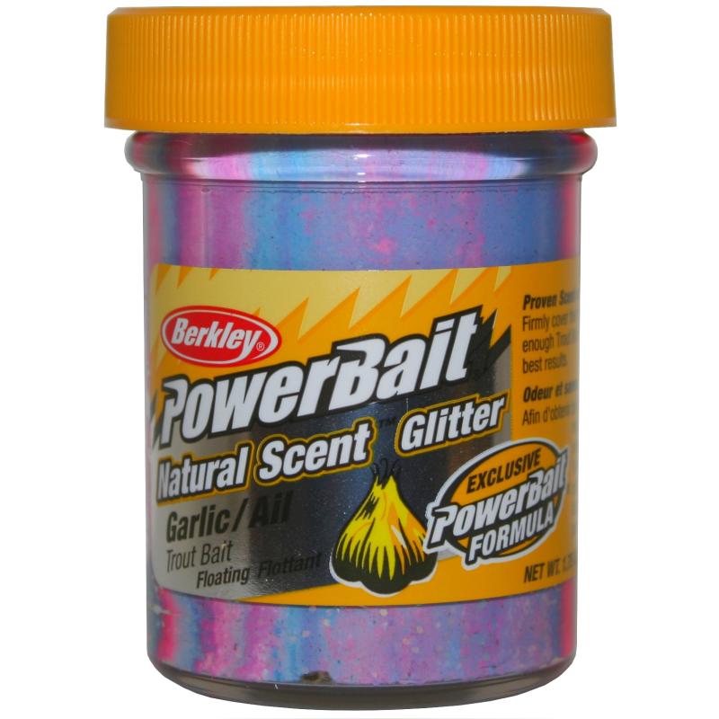 BERKLEY PowerBait Trout Glitter TURBO Dough Bait 50g/Blue Neon