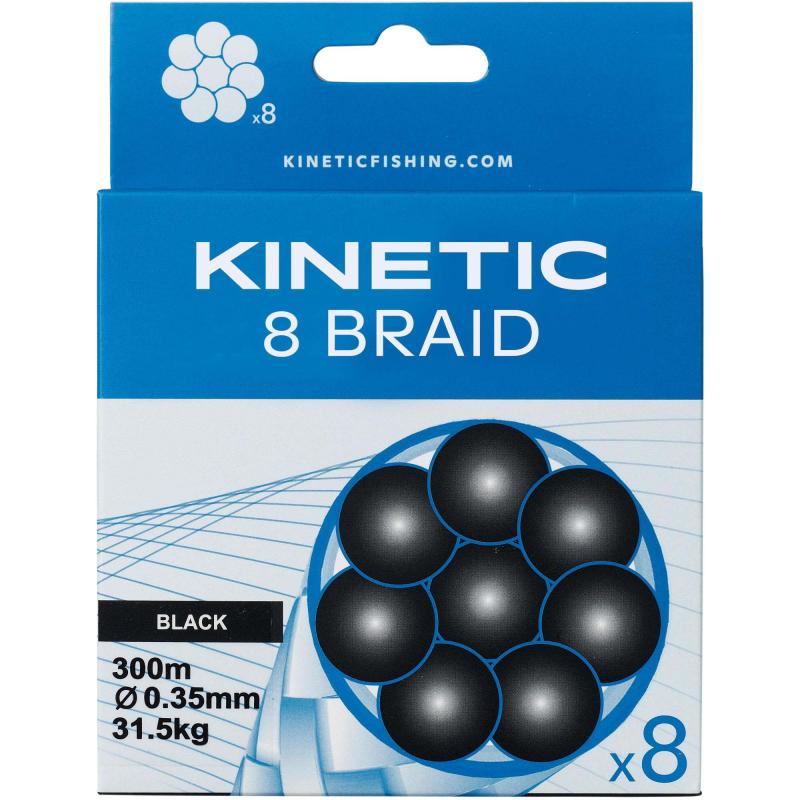 Kinetic 8 Braid 300m 0,14mm / 11,5kg Zwart