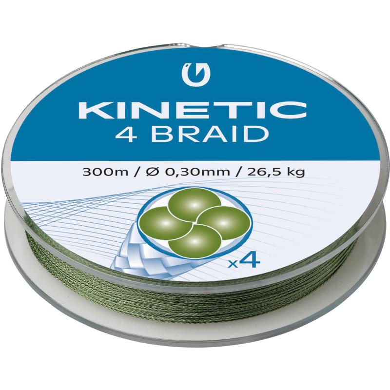 Kinetic 4 Braid 300 m 0,35 mm / 28,3 kg Dusty Green