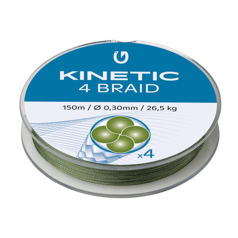 Kinetic 4 Braid 150 m 0,30 mm / 26,5 kg Dusty Green