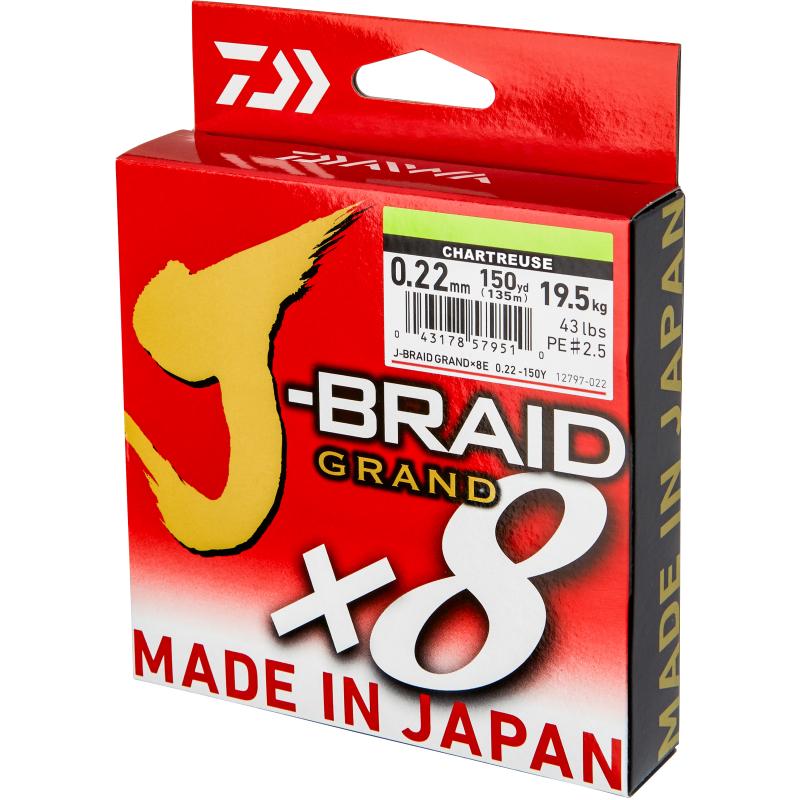 Daiwa J-Braid Grand X8E 0.16mm-270m CH