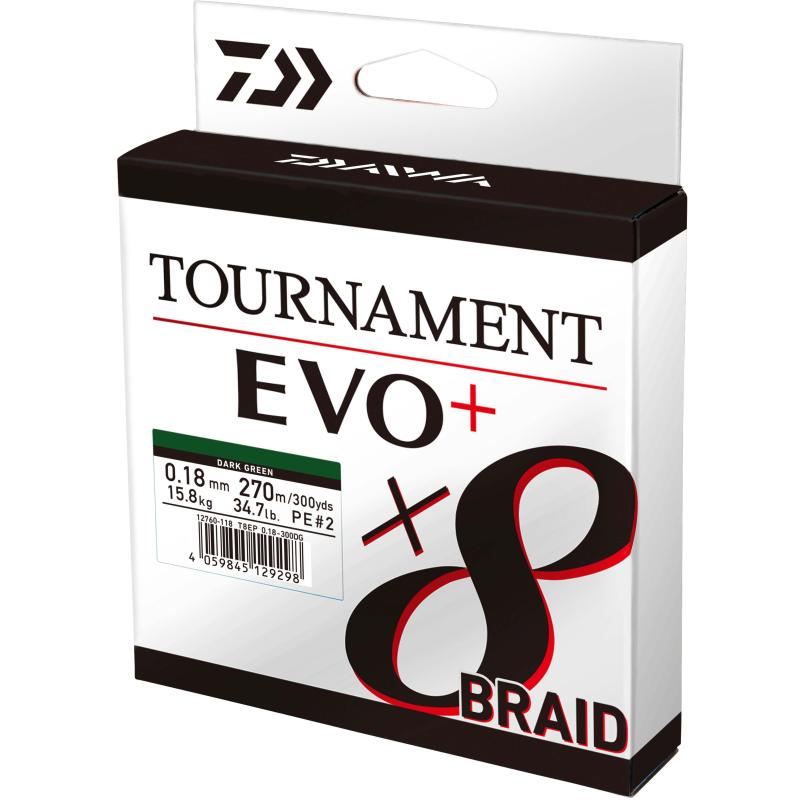 Daiwa Tournament x8 Br.EVO+ 0.14mm 270m DG