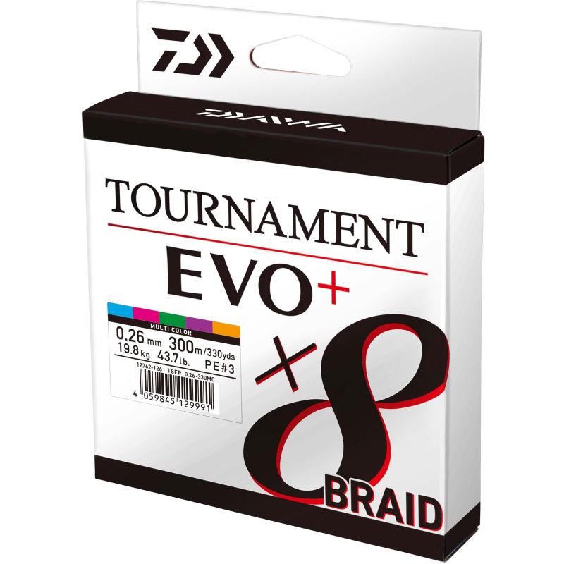 Daiwa Tournament x8 Br. EVO+ 0.26 mm 300 m MC