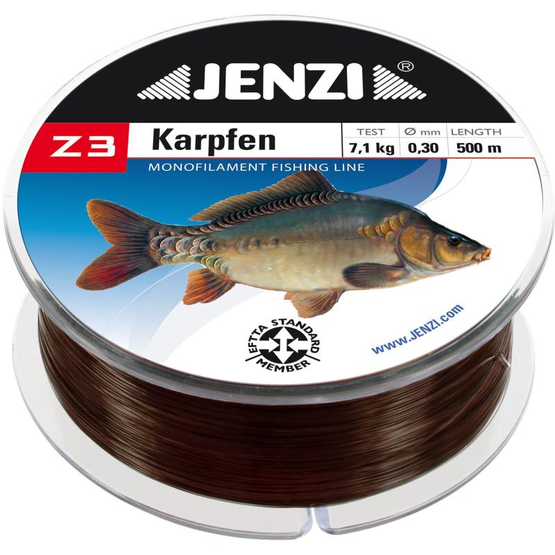 JENZI Z3 Line carpe avec image de poisson 0,35mm 500m