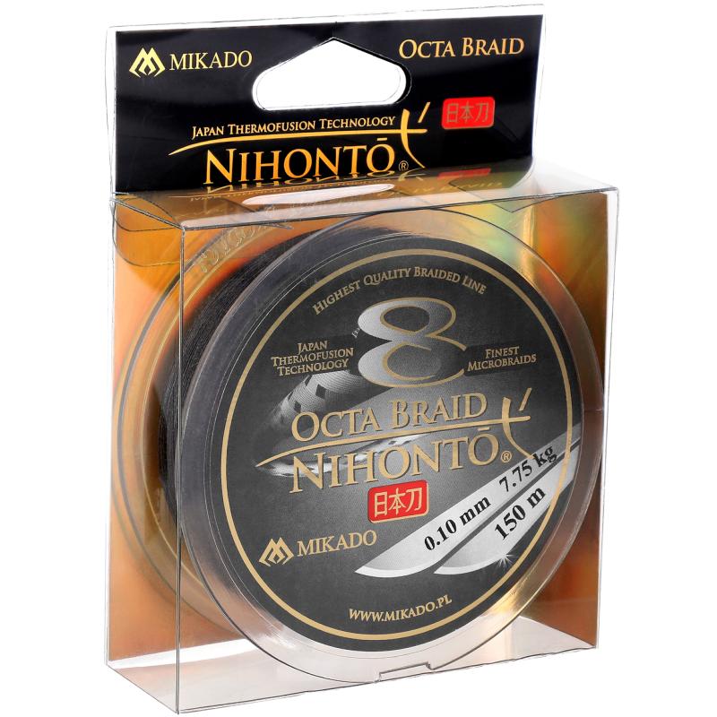 Mikado Nihonto Octa Braid - 0.14mm / 10.15Kg / 150M - Black