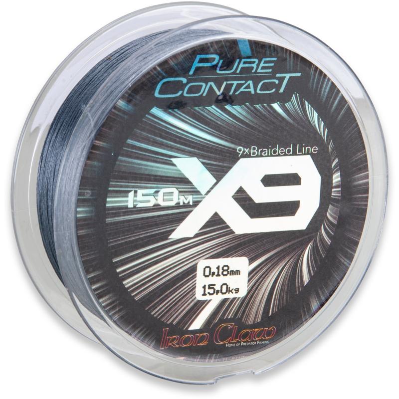 Iron Claw Pure Contact X9 Gray 1500m 0,24mm