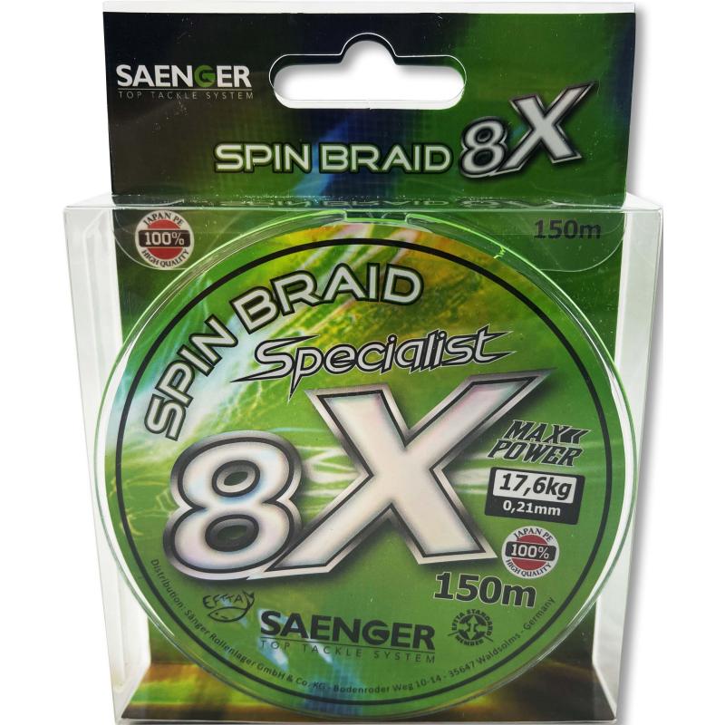 Sänger SAE 8X Spec. Spin Fl.Green 150m 0,12mm/9,70kg